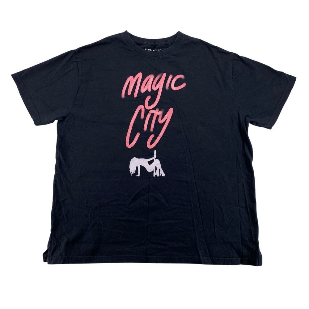 AKOO Magic City Graphic T-Shirt Black Men’s 3XL Streetwear Tee
